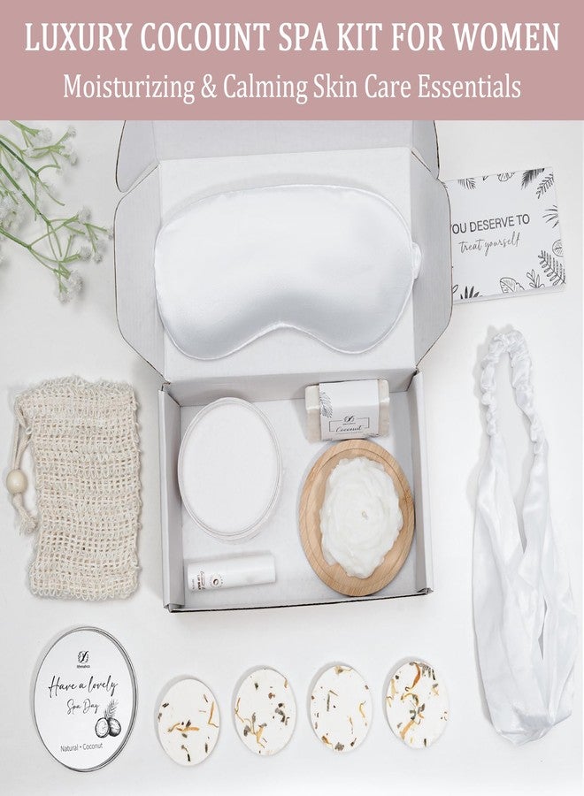 Ithmahco Valentines Day Spa Gifts for Women, Bath and Body Gift Basket Birthday Gifts for Women, Coconut Home Spa Set Relaxation Self Care Gift for Woman Mom Wife Sister, Galentines Body Care Set for Friends - Image 2